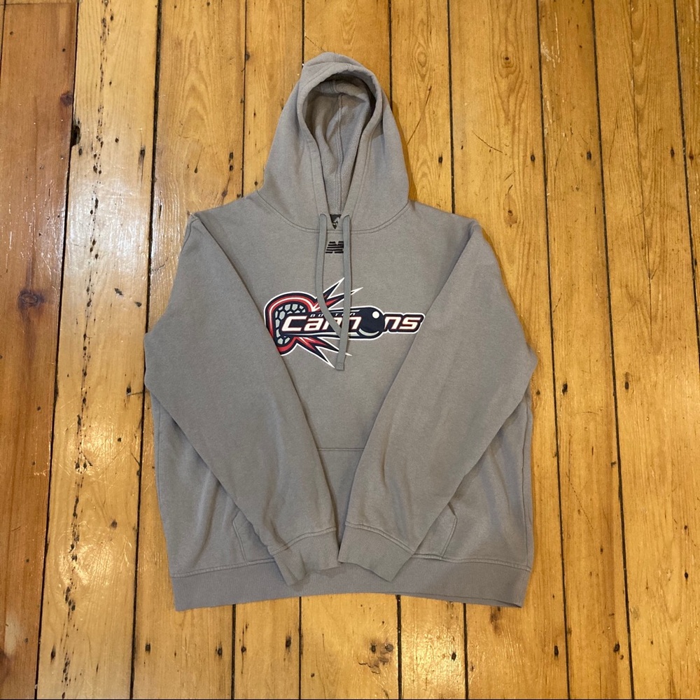 new balance boston cannons gray hooded sweatshirt